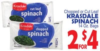 Bravo Supermarkets Krasdale spinach offer