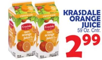 Bravo Supermarkets Krasdale orange juice offer