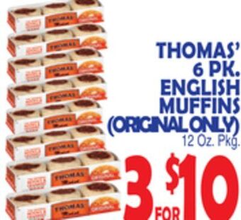 Bravo Supermarkets Thomas' 6 pk. english muffins offer