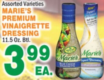 Bravo Supermarkets Marie's premium vinaigrette dressing offer
