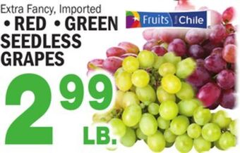 Bravo Supermarkets Red, green seedless grapes offer