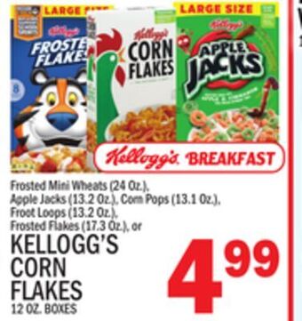 C Town Kellogg's corn flakes 12 oz. boxes offer