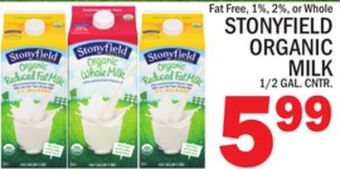 C Town Stonyfield organic milk offer