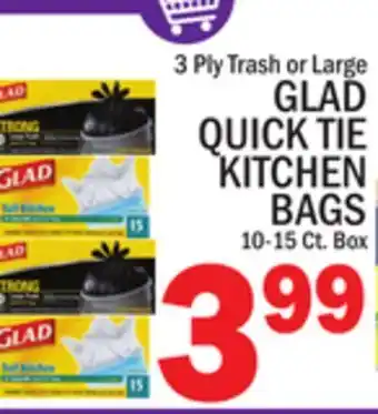 C Town Glad quick tie kitchen bags offer