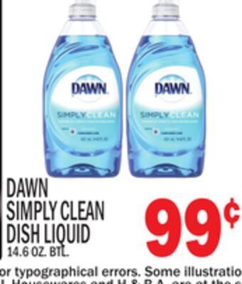 C Town Dawn simply clean dish liquid offer