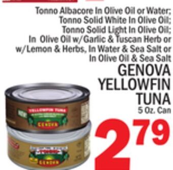 C Town Genova yellowfin tuna offer