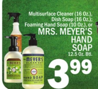 C Town Mrs. meyer's hand soap 12.5 oz. btl offer