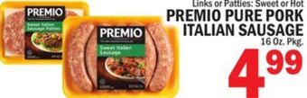 C Town Premio pure pork italian sausage offer