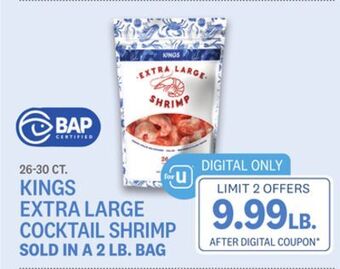 Kings Food Markets Kings extra large cocktail shrimp offer