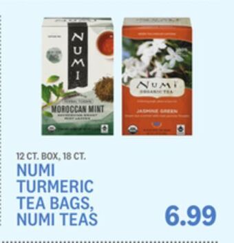 Kings Food Markets Numi turmeric tea bags, numi teas offer