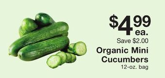 Fairway Store Market Organic mini cucumbers offer