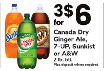 ACME Canada dry ginger ale, 7-up, sunkist or a & w offer