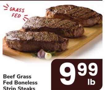 ACME Grass fed boneless strip steaks offer