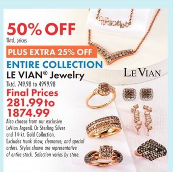Boscov's Entire le vian® jewelry offer