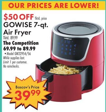 Boscov's Gowise 7-qt. air fryer offer