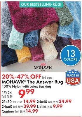Boscov's Mohawk® the answer rug offer