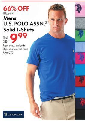 Boscov's Mens u.s polo assn. ® solid t-shirts offer