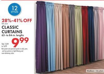 Boscov's Classic curtains offer