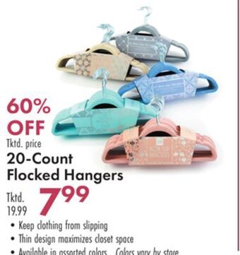 Boscov's 20-count flocked hangers offer