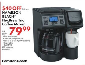 Boscov's Hamilton beach® flexbrew trio coffee maker offer