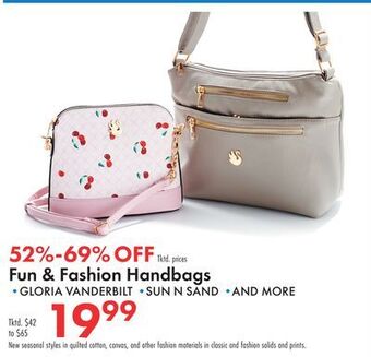 Boscov's Fun & fashion handbags offer