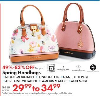Boscov's Spring handbags offer