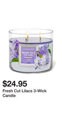 Bath & Body Works Fresh cut lilacs 3-wick candle offer