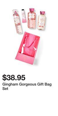 Bath & Body Works Gingham gorgeous gift bag set offer