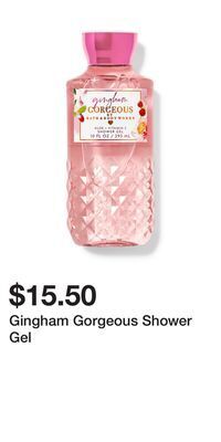 Bath & Body Works Gingham gorgeous shower gel offer