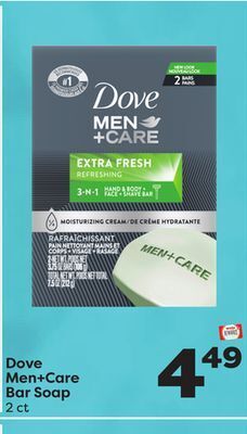 Weis Markets Dove men + care bar soap offer