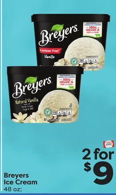 Weis Markets Breyers ice cream offer