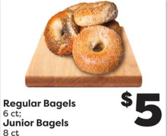 Weis Markets Regular bagels 6 ct junior bagels 8 ct offer