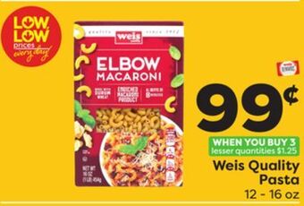 Weis Markets Weis quality pasta offer