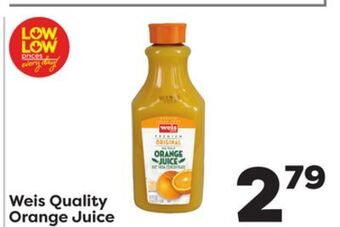 Weis Markets Weis quality orange juice offer