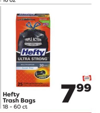 Weis Markets Hefty trash bags offer