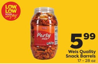Weis Markets Weis quality snack barrels offer