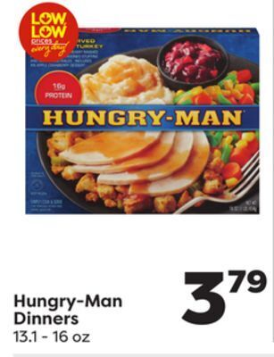 Weis Markets Hungry-man dinners offer
