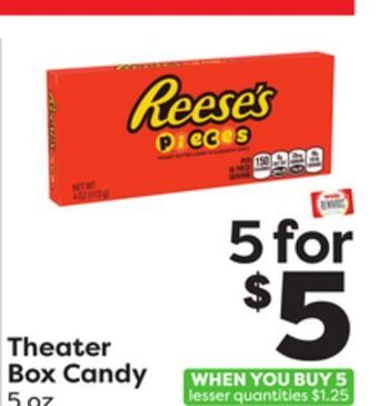 Weis Markets Theater box candy offer