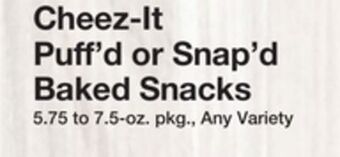 The Fresh Grocer Puff'd or snap'd baked snacks offer