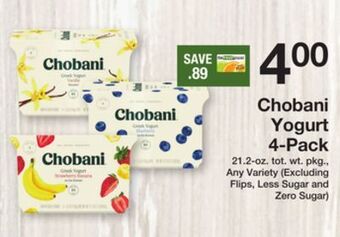 The Fresh Grocer Yogurt 4-pack offer