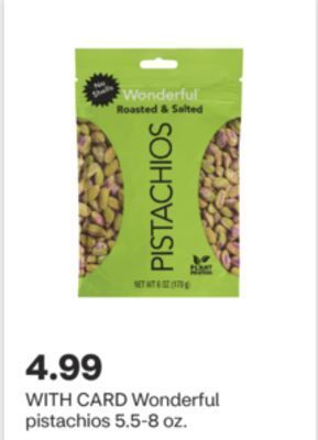 CVS Wonderful pistachios 5.5-8 oz. offer