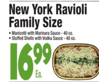 King Kullen New york ravioli family size offer