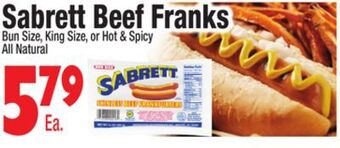 King Kullen Sabrett beef franks offer