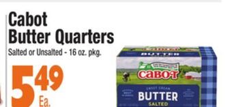 King Kullen Cabot butter quarters offer