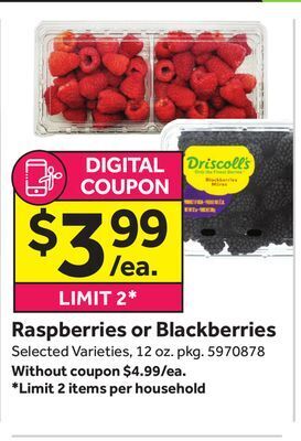 Stop&Shop Raspberries or blackberries offer