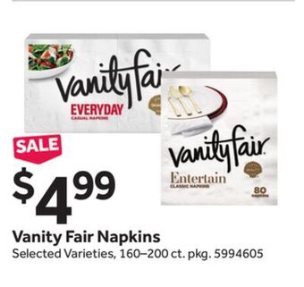 Stop&Shop Vanity fair napkins offer