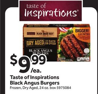 Stop&Shop Taste of inspirations black angus burgers offer