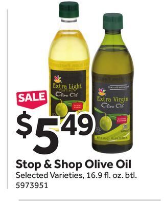 Stop&Shop Stop & shop olive oil offer