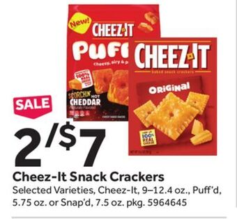 Stop&Shop Cheez-it snack crackers offer