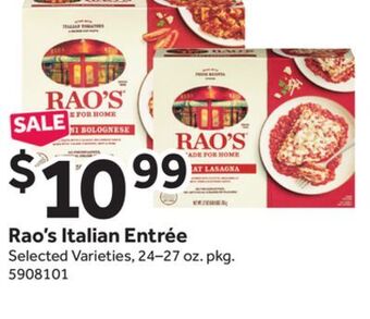 Stop&Shop Rao's italian entrée offer